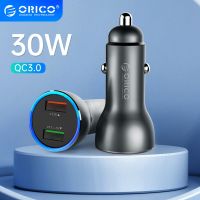 ORICO 24W USB Car Charger QC3.0 Fast Charger 5V 2.4A Dual USB สำหรับ iPhone Samsung Xiaomi Huawei รถ Lighter