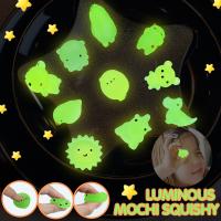 Mochi Squishy Fidget Toys Kawaii Squeeze Luminous Mini Animal Soft Cute Gift Glow in the Dark Stress Relief Party Favors for Kid