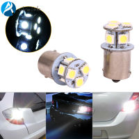 [Okwish] 2ชิ้น R5W BA15S สีขาว1156 5050 8SMD ไฟเบรครถ LED หลอดไฟ