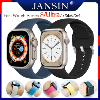 สปอร์ตซิลิโคนสำหรับชุดนาฬิกา Apple Watch Ultra 49mm i Watch 8 7 6 SE 5 4 3 2 1 สำหรับสายคาด Apple Watch series 8 7 45มม.41มม.40มม.44มม.42มม.38มม.สายคล้องข้อมือ Watchband