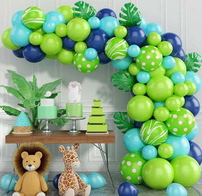 84PCS Green Balloon Garland Kit Tiffany Blue Balloons Arch Kit, Latex