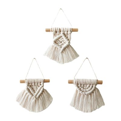 Wall Decor 3 Pack Creative Macrame Wall Hangings Elegant Bohemian Series Handmade Wall Tapestry Decorative Home Display Ornament