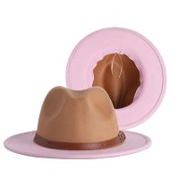 Fashion Jazz Hat Retro Cowboy Hat Color Matching Top Hat for Outdoor Daily Wear