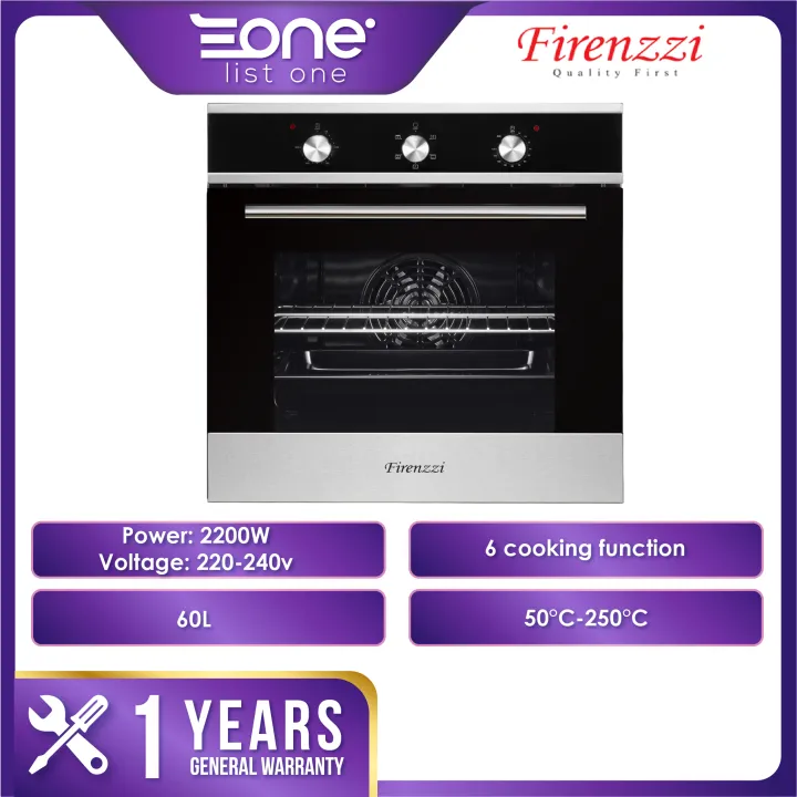 Firenzzi 60L Built In Oven FBO6063 6 Cooking Function Lazada