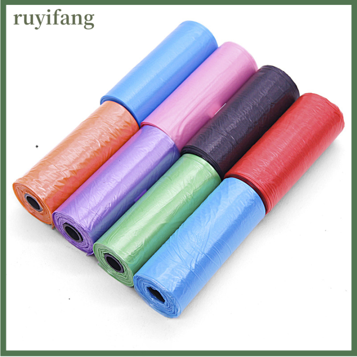 ruyifang-15ชิ้น-เซ็ต-pet-dog-poop-bags-dispenser-collector-scoop-holder-cat-pooper-bag