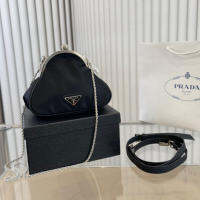 [Box] PradaˉNylon Bag, Back strap, summer fashion versatile shoulder mesen -wide bag