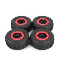 4pcs 110mm Rim Rubber Tyre Wheel Set Kit Spare Parts Accessories For Traxxas Slash 4X4 HPI HSP Short Course Car Model