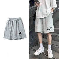 Homme Short Mens 2021 Summer Solid Color Drawstring Shorts Pure Cotton Breeches Breathable Casual Sports Home Male Shorts