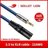 Golley Lion สายเคเบิ้ล 3.5 มม. To Xlr Male พร้อมไมโครโฟนสีฟ้าสําหรับ Iphone แล็ปท็อป