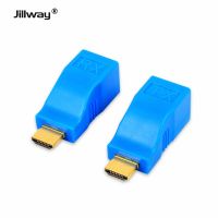 Jillway HDMI 30M Perpanjangan HDMI Ke RJ45 Kabel Jaringan Perpanjangan Pengulang Konverter Lebih dari CAT6 CAT6 1080P untuk HDTV HDPC 4K