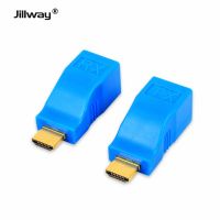 Jillway HDMI 30M Extender HDMI to RJ45 Network Cable Extender Converter Repeater Over Cat5e CAT6 1080p for HDTV HDPC 4K