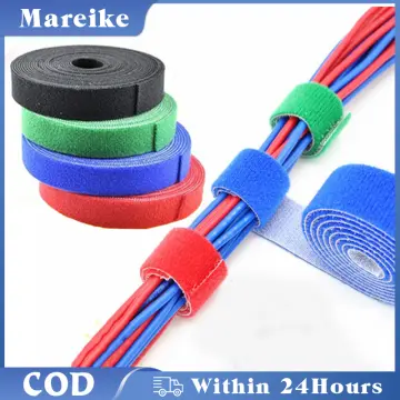 5m Velcro Cable Ties Wire Organizer Velcro Straps Tape Reusable Strong  Adhesion Self-adhesive Fastener Tape Magic Hooks Loops 5Meters/Roll Free  Cut