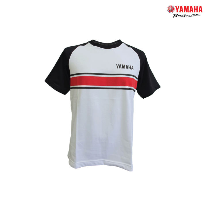 yamaha-t-shirt-เสื้อยืด-hydro-tech-สีขาวดำแดง