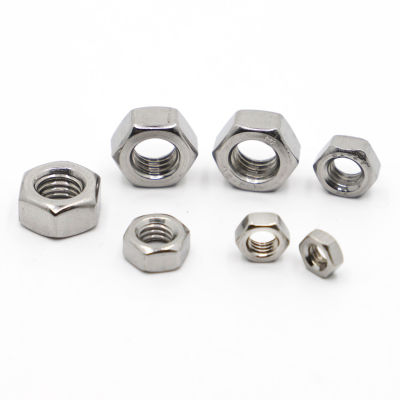 หกเหลี่ยม Hex Nuts เมตริก DIN934 M1 M1.2 M1.4 M1.6 M2 M2.5 M3 M4 M5 M6 M8 M10 M12 M14 M16 M18 M20 M22 M24 สแตนเลส Hex Nuts-Shop5798325