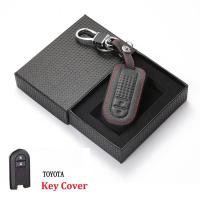 LAIFU สำหรับ Toyota Rush Keyless Smart Remote Leather Car Key Fob Cover Case (FT09-Black)