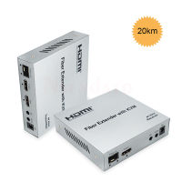 ตัวขยาย USB KVM HDMI 4K 60Hz เครื่องส่งรับ HDMI ไฟเบอร์ออปติก20กม. มีตัวขยาย USB ใยแก้วนำแสงสำหรับเมาส์แป้นพิมพ์ยูเอสบี