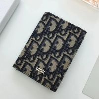 ?[100  Original] ? Mens card holder CD new embroidered jacquard ID holder large capacity multi-card slot zipper bank card womens coin purse