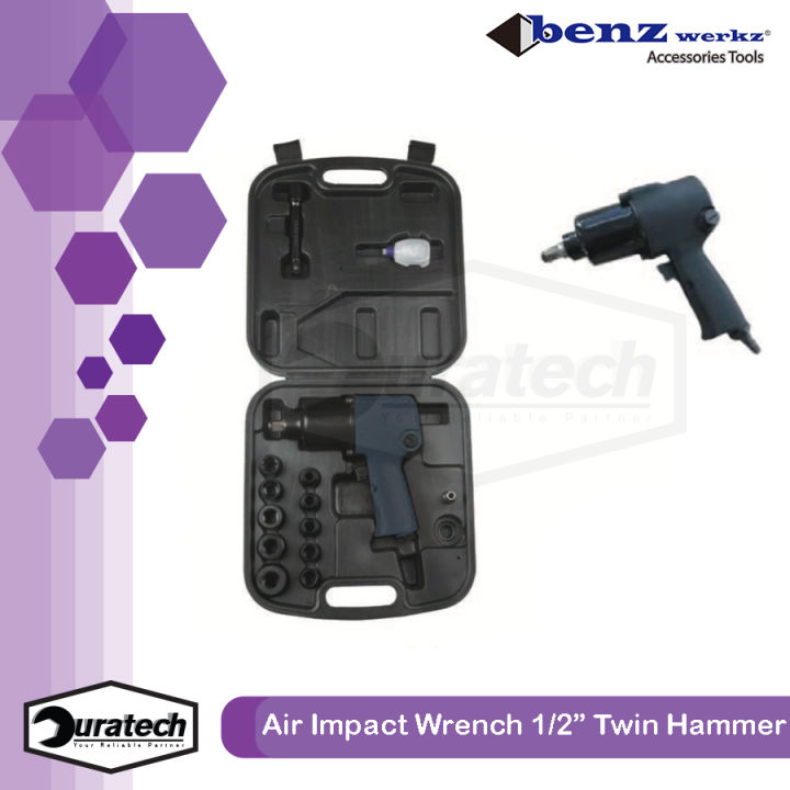 Benz Werk Air Impact Wrench 1/2" Twin Hammer Heavy Duty / Alat Pembuka ...