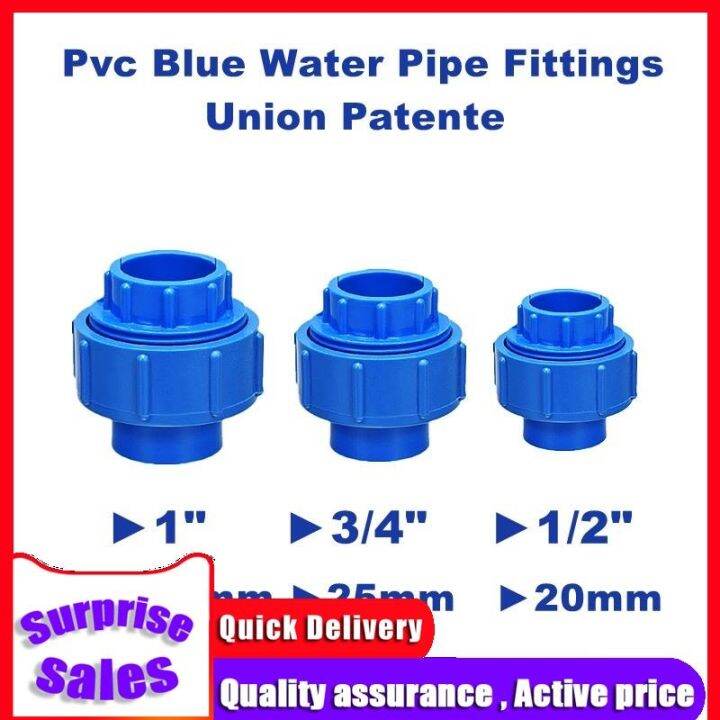 PVC Blue Fittings Union Patente 1/2 ，3/4，1 ，1-1/4，1-1/2，2（20，25，32，40 ...