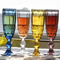 【CW】☃◆☁  Goblet Wine Glasses Cup Cocktail Whiskey Cups Sculpture Juice Beer Glass Colorful 150ml