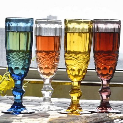 【CW】☃◆☁  Goblet Wine Glasses Cup Cocktail Whiskey Cups Sculpture Juice Beer Glass Colorful 150ml