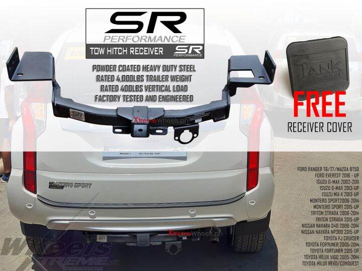 Fortuner 2016 to 2024 SR PERFROMANCE tow hitch receiver / rear bumper