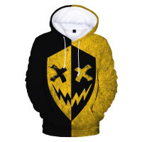 Fashion Hoodies 3D Print Devil Smiling Face Hoodie Sweatshirts Men Casual Funny Pullovers