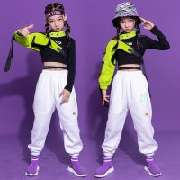 [COD] hip-hop trendy clothes navel dance childrens overalls girls catwalk