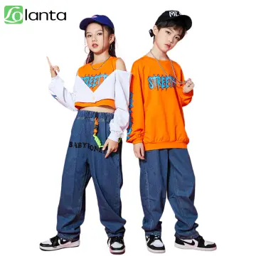 LOLANTA Boys 2 Piece Tank Top and Shorts Set, Kids Hip Hop Street Dance Costume Basketball Outfits