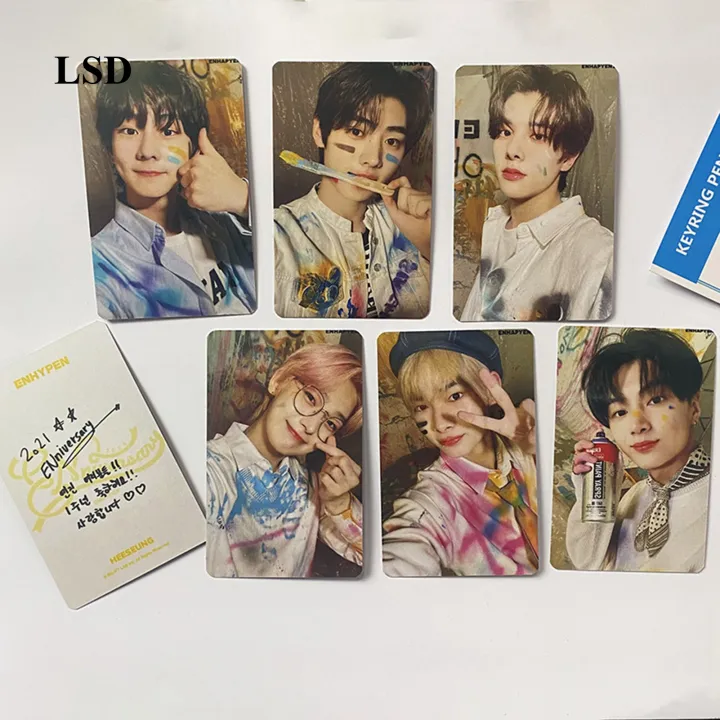 7Pcs/Set Kpop Enhypen Postcards ENniversary Lomo Cards Photocard ...