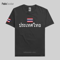เสื้อยืดผู้ชายจากประเทศไทยเสื้อฟุตบอลเสื้อยืดผ้าฝ้ายทีมชาติฟิตเนสเข้าประชุมเสื้อยืดธงประจำชาติไทย