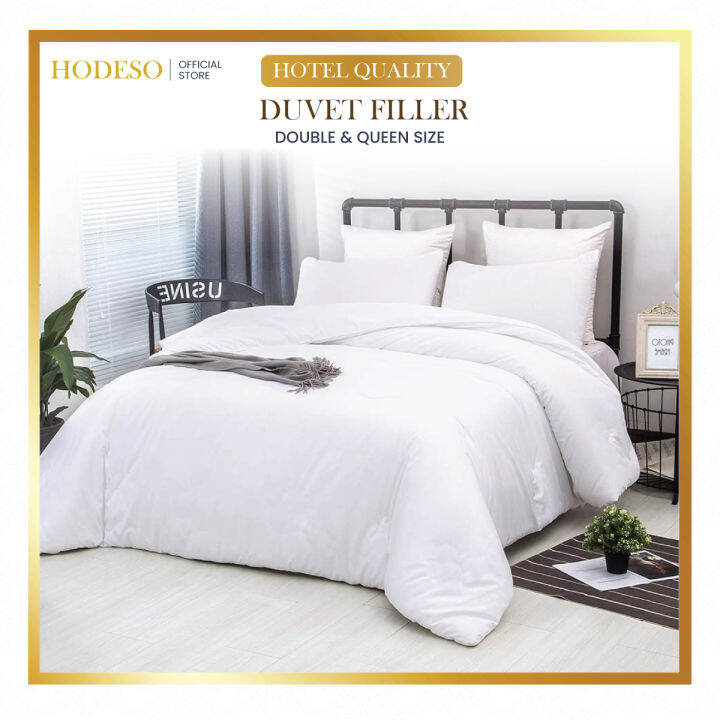 Hodeso Bedsheet Duvet cover and zipper, plain White, Bedding