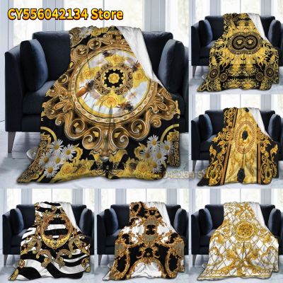 Yellow Rose And Bees Vintage Kitsch Baroque Scarves Sofa Bed Flannel Fleece Blanket Plush Bedding Pink Blue Blanket for Beds