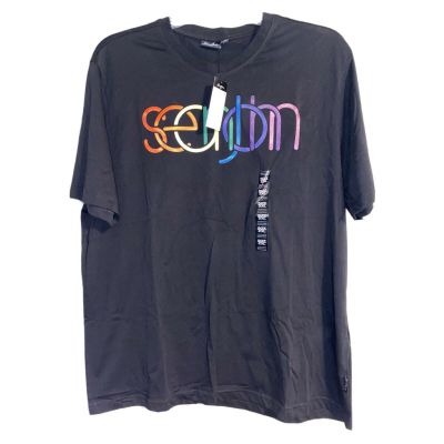 Sean John Mens T-Shirt Black Size 2XL Graphic Print Short-Sleeve  39 2CYV COD