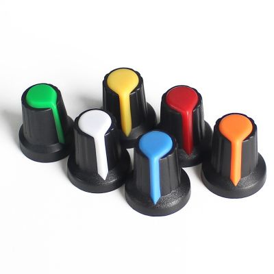 6 Colors WH148 Potentiometer Knob Cap Set  30PCS Assorted Volume Control Knobs in Red Yellow Blue Green White Orange AG2 Knob Guitar Bass Accessories
