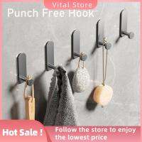 VITAL STORE 2PCS/Set ที่มีคุณภาพสูง ฟรี-เจาะรู อุปกรณ์จัดเก็บข้อมูล อลูมิเนียมอวกาศ ชั้นวางผ้าขนหนู ตะขอแขวนฝักบัว ที่แขวนผนัง ตะขอเสื้อคลุม