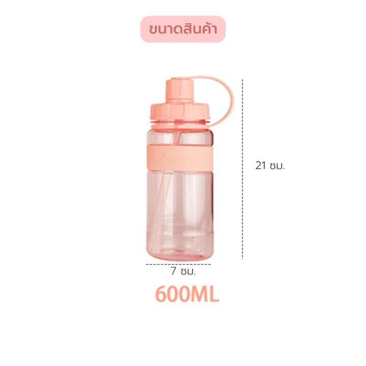 กระบอกน้ำ-พร้อมหลอด-กระบอกน้ำ-600ml-กระบอกน้ำพกพา-ขวดน้ำ-พร้อมส่ง-xln0496