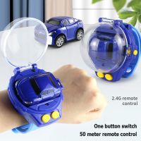 Children Cartoon Mini RC Remote Control Car Watch Toys Car Birthday Present Watch Wristwatch Modeling Ingenious Cute Toy
