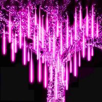 ZZOOI 30/50cm 8 Tubes Meteor Shower Led String Fairy Lights Garlands Christmas Tree Lights Outdoor Wedding Garden Street Curtain Light