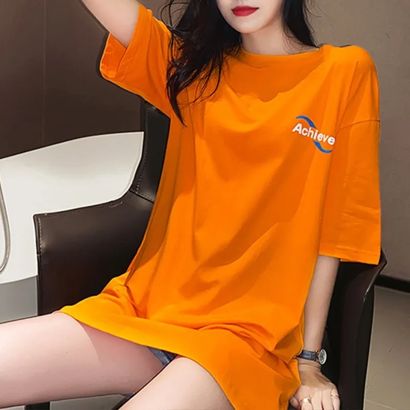 Áo Thun Nữ Hàng Quảng Châu Tay Lỡ Free Size 🍀 Áo Phông Nữ Form Rộng Chùm  Mông Cotton 100 | Lazada.Vn