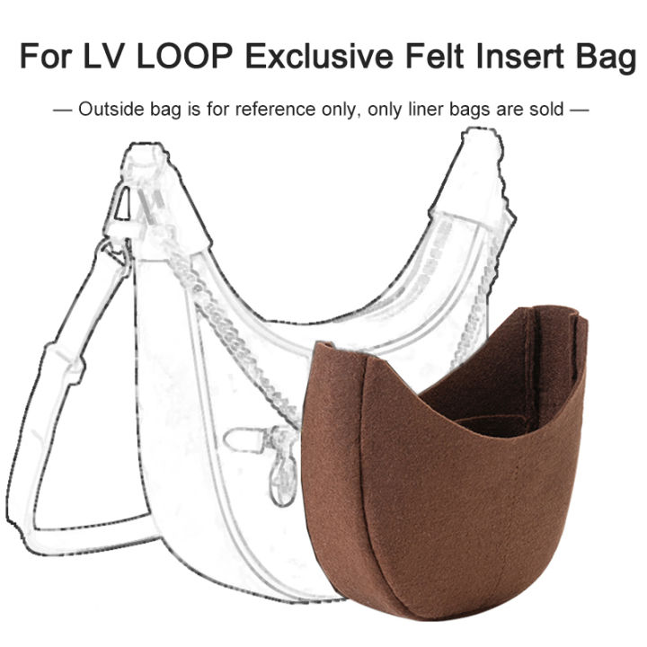 Felt Insert Bag Organizer For LV Loop Moon Inner Bag Makeup Purse