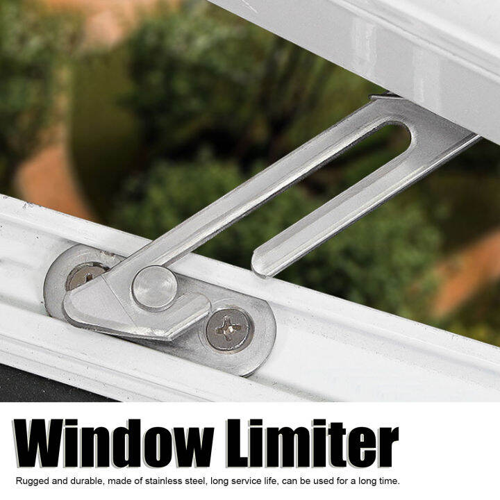 [Ready Stock] Stainless Steel Casement Window Limiter Stopper Sliding Window Child Safety Lock