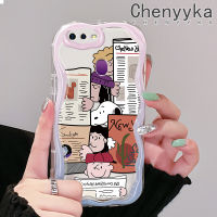 เคส Chenyyyka สำหรับ OPPO F9 F9 Pro U1 Realme A7x 2 Pro เคสการ์ตูนสนูปี้สีสันสดใสเนื้อครีมลายคลื่นป้องกันเลนส์กล้องเคสโทรศัพท์โปร่งใสกันกระแทกเคสซิลิโคนอ่อนชัดเจน