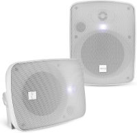 Pyle Outdoor Waterproof Wireless Bluetooth Speaker - 5.25 Inch Pair 2-Way Weatherproof Wall/Ceiling Mounted Dual Speakers w/Heavy Duty Grill, Universal Mount, Patio, Indoor Use PDWR54BTW (White) 5.25 in 600 Watt Speaker White