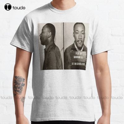Martin Luther King Jr Mugshot 1963 Classic T-Shirt Vintage T&nbsp;Shirts For Men Custom Gift Outdoor Simple Vintag Casual T Shirts