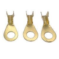 【YF】❉✒┅  20/50Pcs M4 M5 Electrical Wire Connectors Lugs Terminals Gold Brass/Silver Non-insulated Crimp Termin