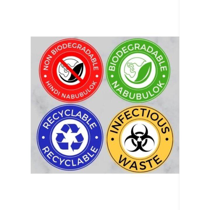 biodegradable and non bio degradable sticker set Lazada PH