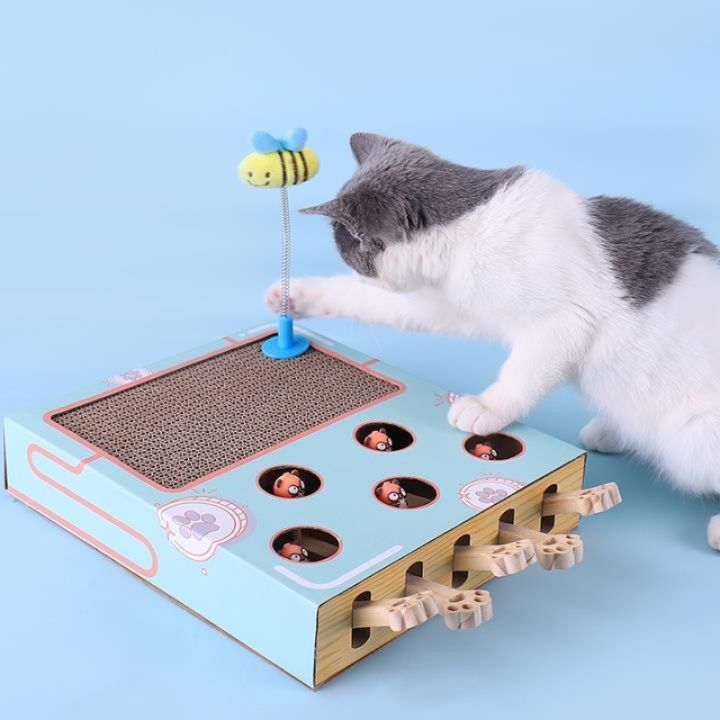 dimama-2-in-1-กระดาษลูกฟูก-กล่องลับเล็บแมว-ของเล่นแมว-ที่ฝนเล็บแมวไม้-ครบเซ็ต-เสริมทักษะ
