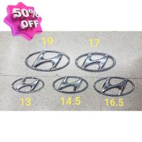 HYUNDAI LOGO 3D 19 , 16.9 , 14.5 , 13 , 11.5 , 9.5 , 7.8 , 6 , 5.5 , 5  CM โลโก้ฮุนได ชุบโครเมี่ยม #โลโก้รถ  #โลโก้รถยนต์  #สติ๊กเกอร์รถ #Logo  #โลโก้