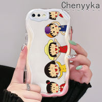 เคส Chenyyyka สำหรับ OPPO F9 F9 Pro U1 Realme A7x 2 Pro เคสการ์ตูน Chibi Maruko-Chan ลายเนื้อครีมดีไซน์ใหม่ขอบคลื่นนุ่มเคสมือถือกันกระแทกแบบใสโปร่งใสลายกล้องถ่ายรูปเรียบง่ายฝาครอบป้องกันอ่อนโยน